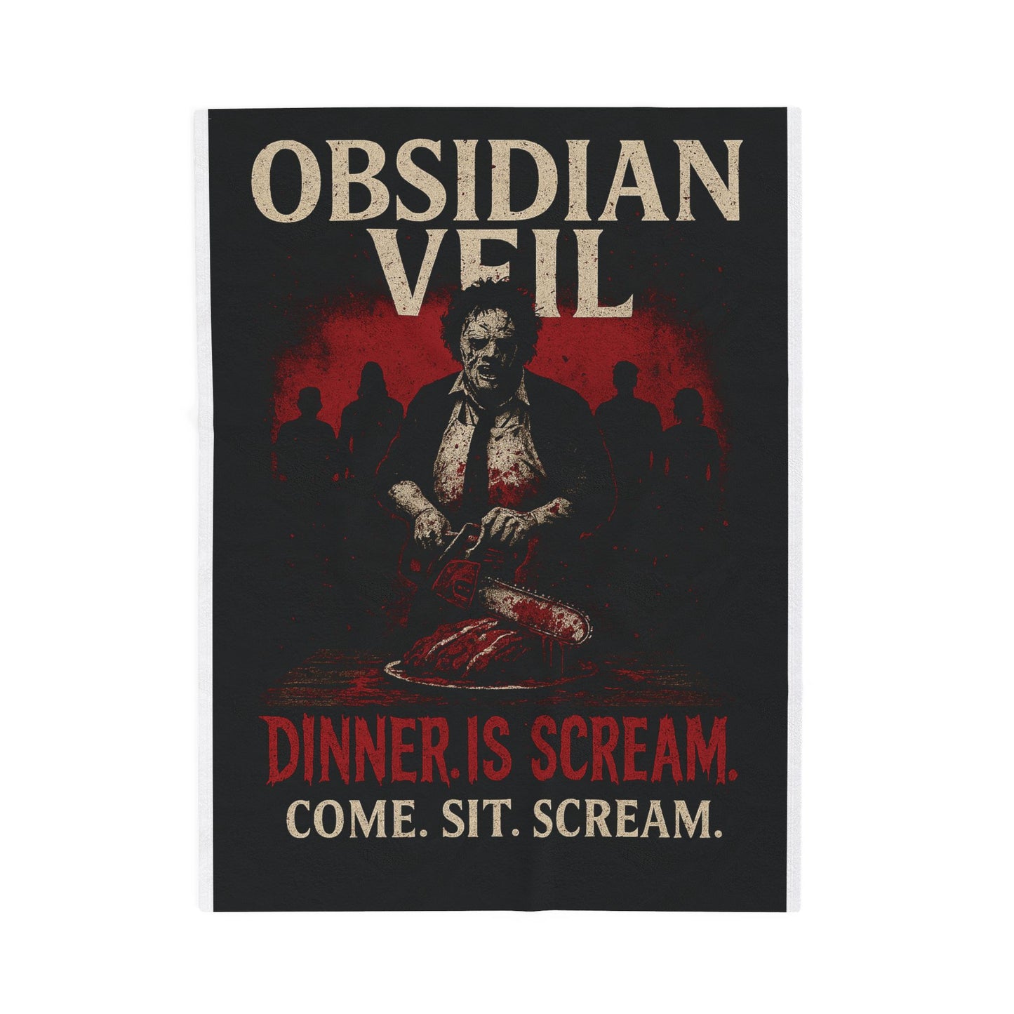 "Dinner. Is. Scream." Velvet Blanket