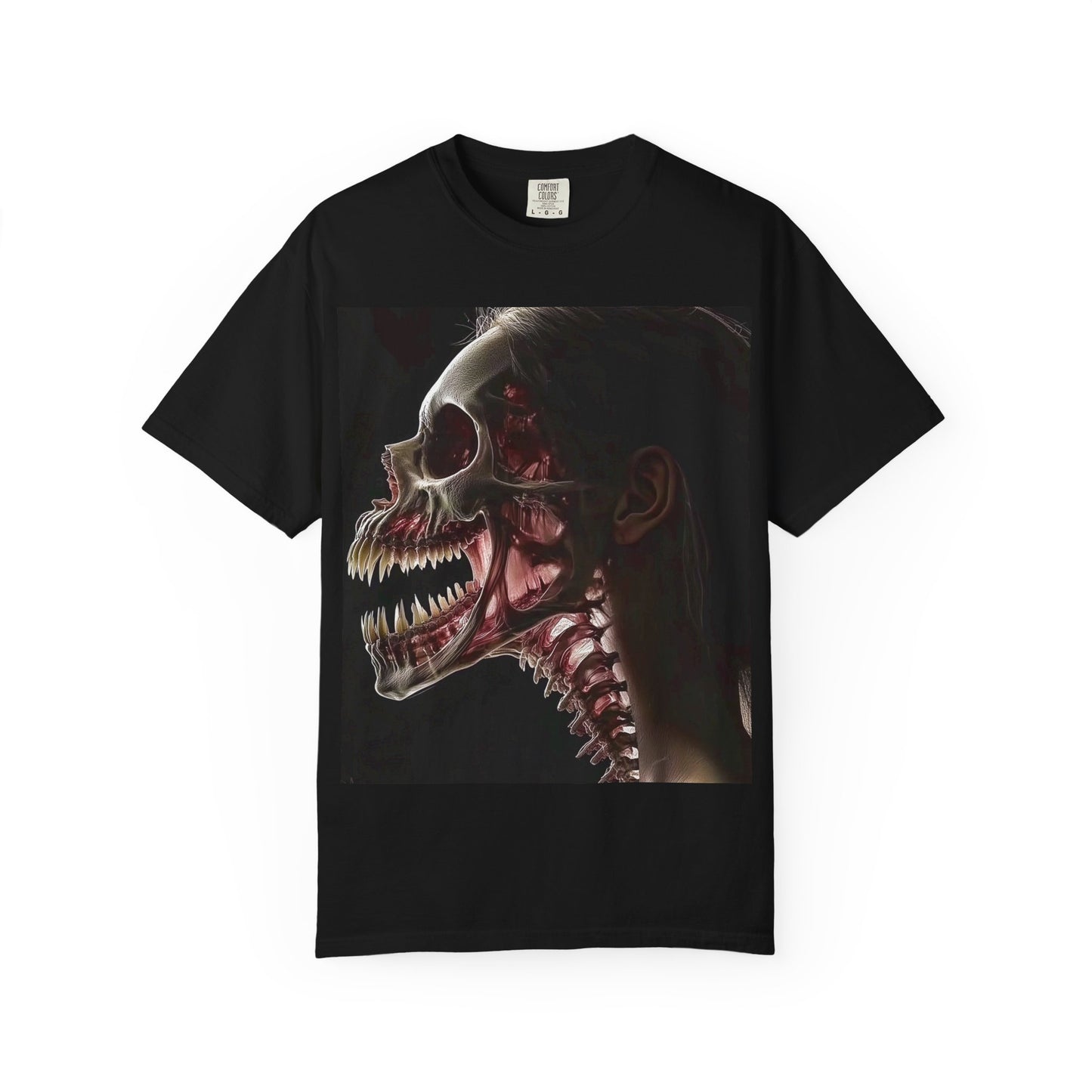 Edgy Skull Graphic T-Shirt, Gothic Tee, Alternative Fashion, Unisex Casual Wear, Halloween Gift, Horror Enthusiast Apparel