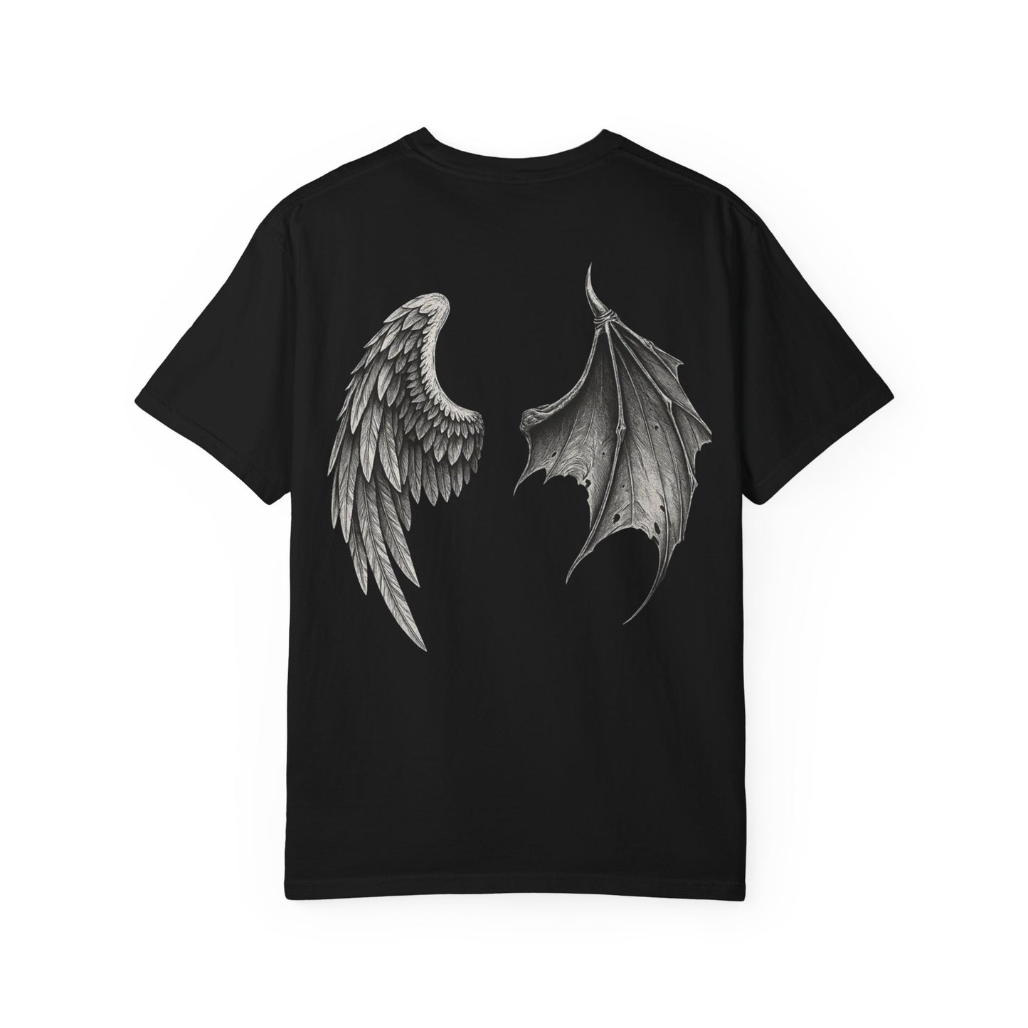 Gothic Duality T-Shirt - Embrace Your Dark Side, Unisex Casual Wear, Festival Fashion, Unique Graphic Tee, Edgy Style