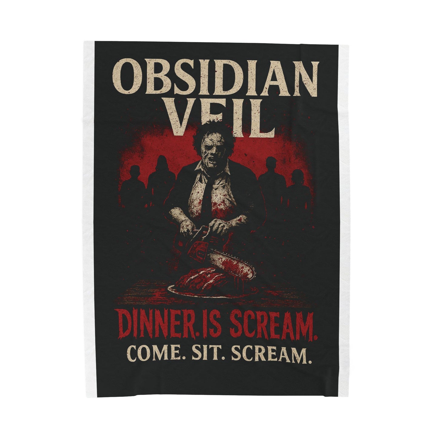 "Dinner. Is. Scream." Velvet Blanket