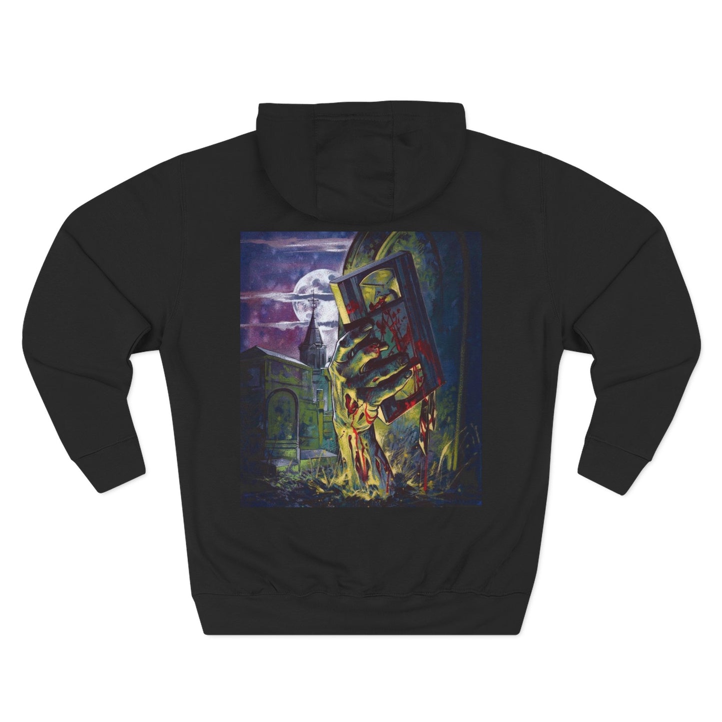 Gothic Artwork Fleece Hoodie | Obsidian Veil | Cozy Streetwear, Graphic Hoodie, Unisex Hooded Sweatshirt