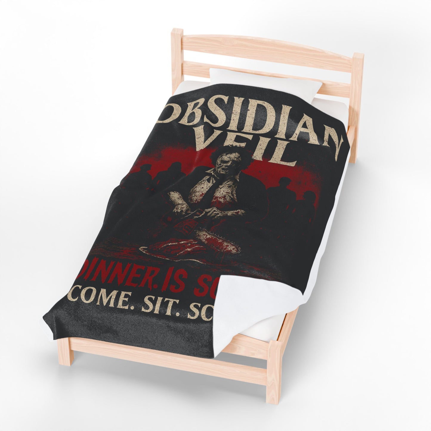 "Dinner. Is. Scream." Velvet Blanket