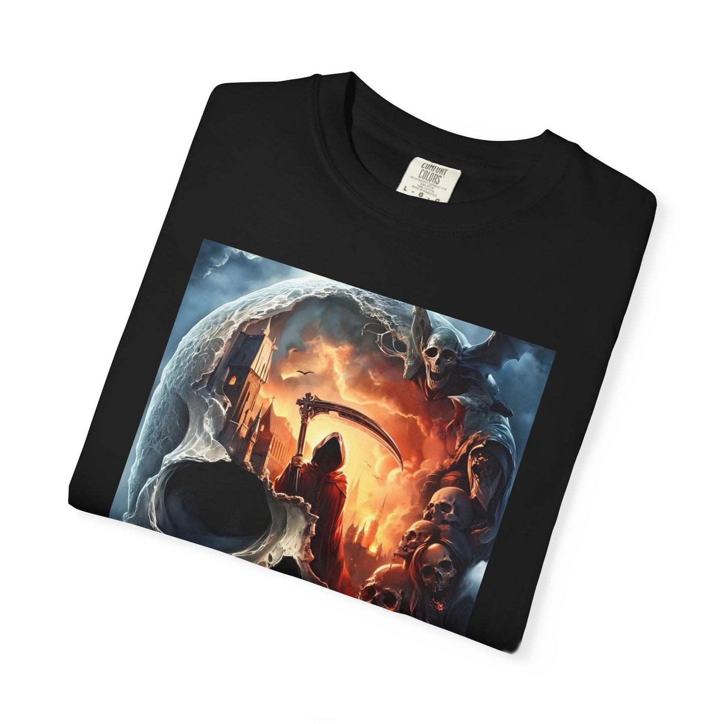 Gothic Skull Graphic T-Shirt | Unisex, Perfect for Halloween, Alternative Style, Casual Wear, Gift for Him/Her
