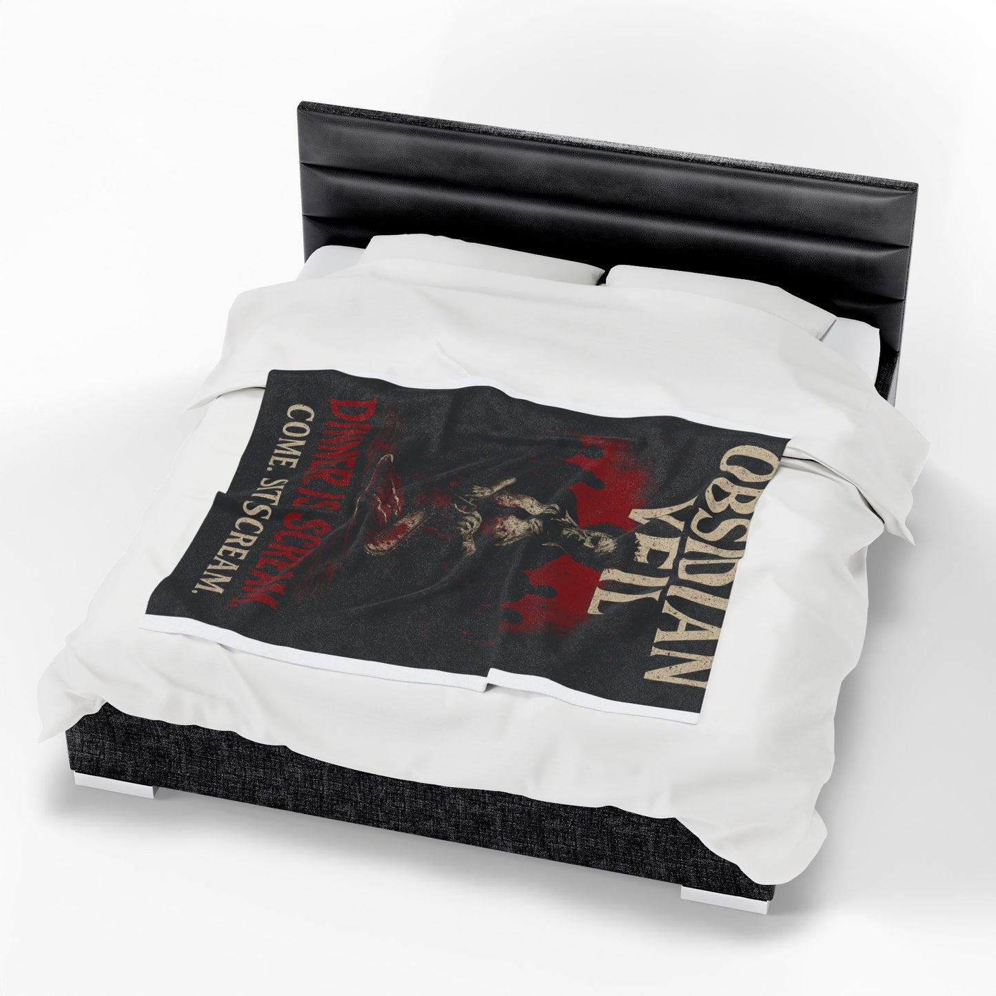 "Dinner. Is. Scream." Velvet Blanket