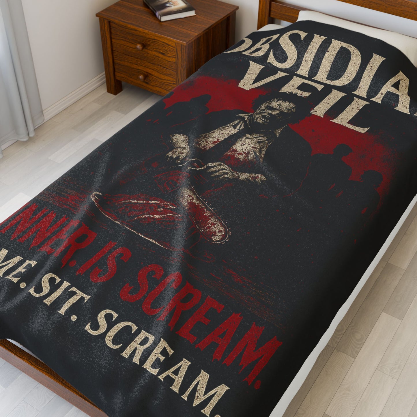 "Dinner. Is. Scream." Velvet Blanket