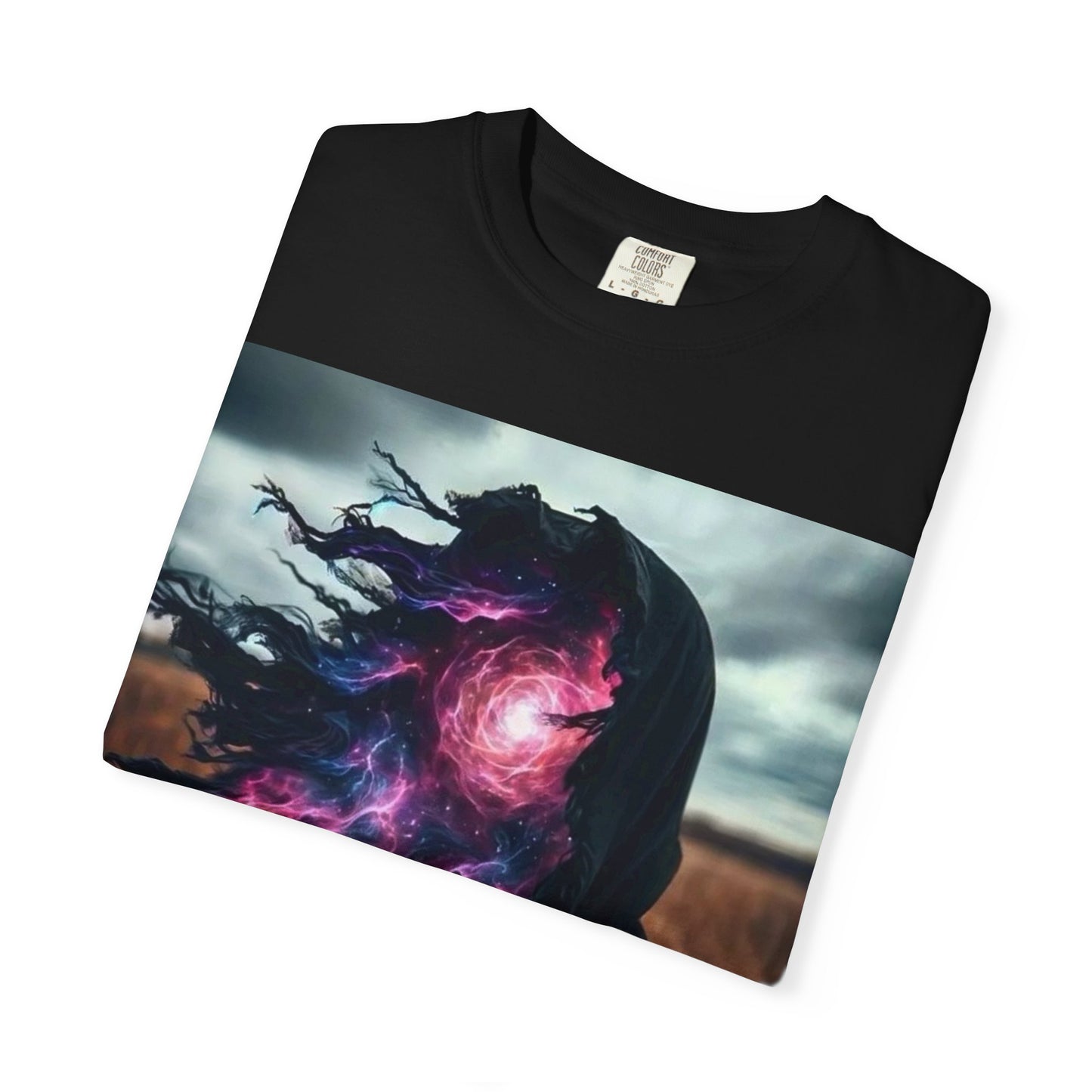 Mystical Universe T-Shirt - Unisex Garment-Dyed Tee for Dreamers, Cosmic Vibes, Artistic Gift, Space Lovers, Unique Graphic Shirt
