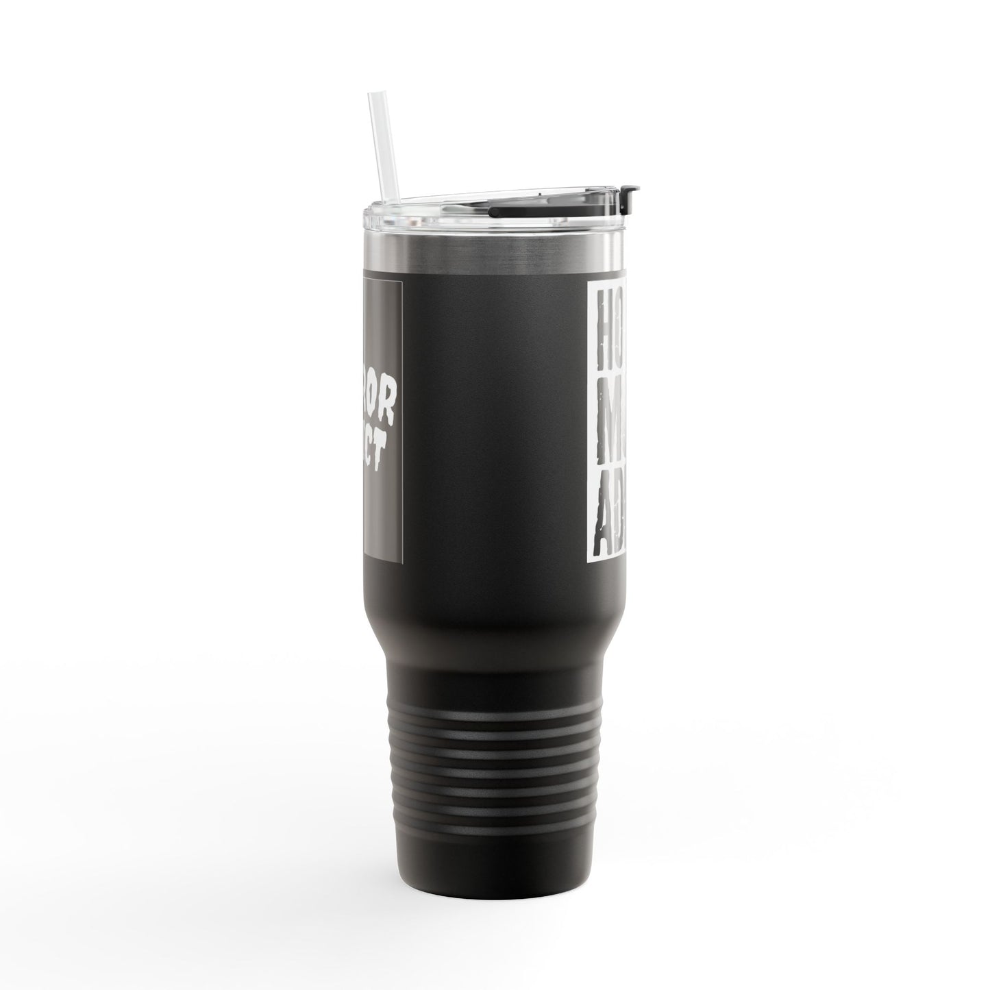 Horror Movie Addict Travel Mug | Insulated Drink Container | Gift for Horror Fans, Movie Lovers, Halloween, Unique Merchandise