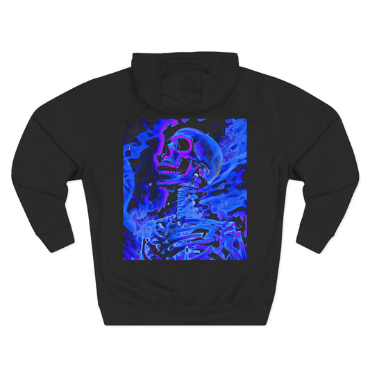Obsidian Veil Fleece Hoodie | Cozy Graphic Hoodie for Gamers, Music Lovers, Halloween