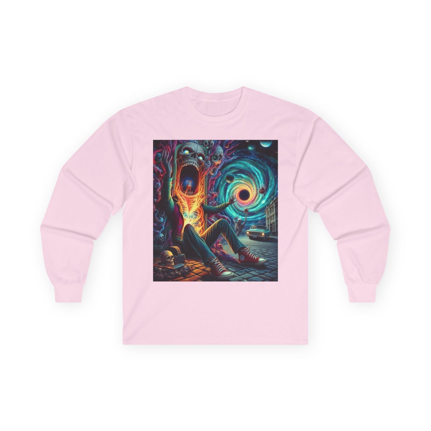 Unisex Graphic Long Sleeve Tee - Cosmic Chaos Design