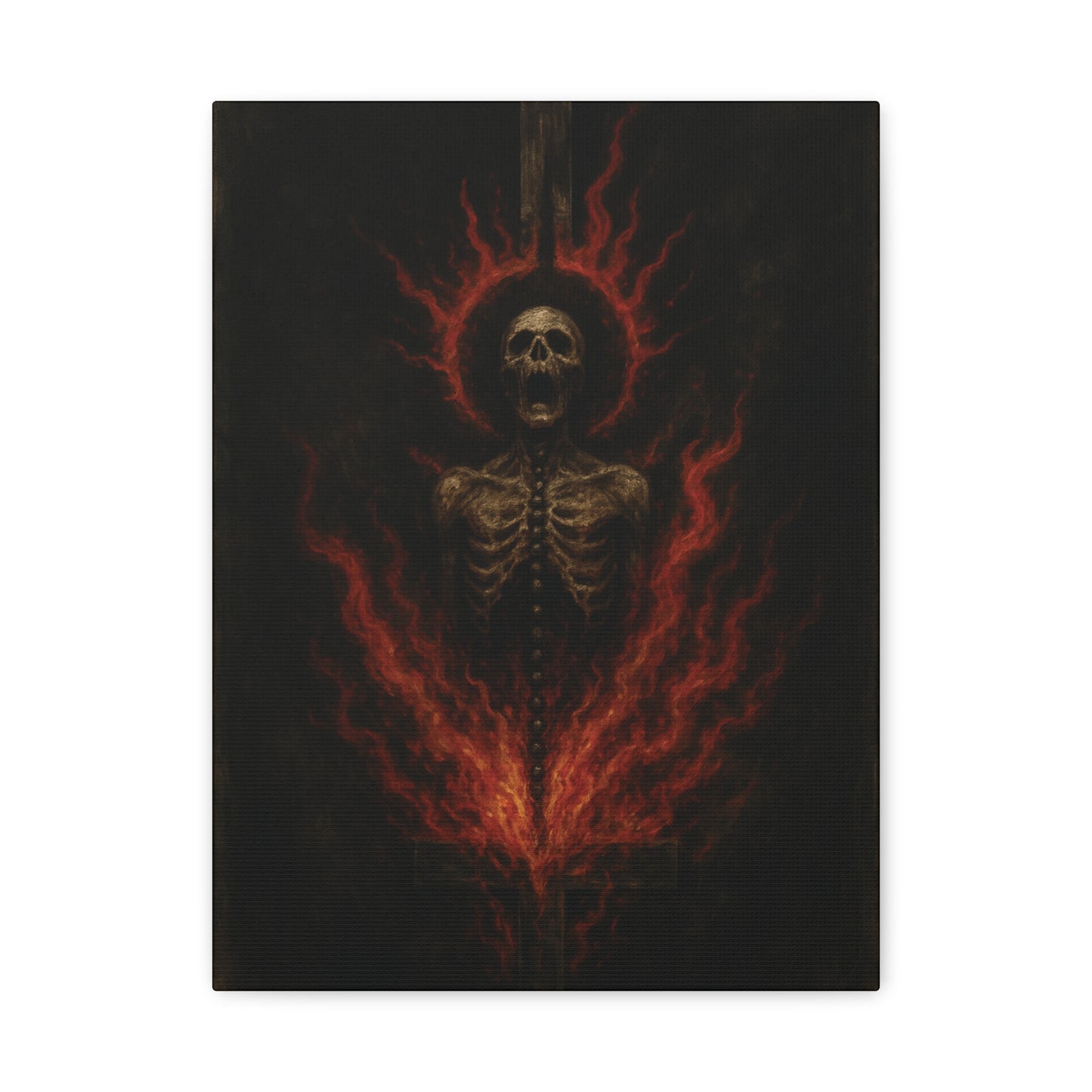 "The Burning Martyr" Canvas Print