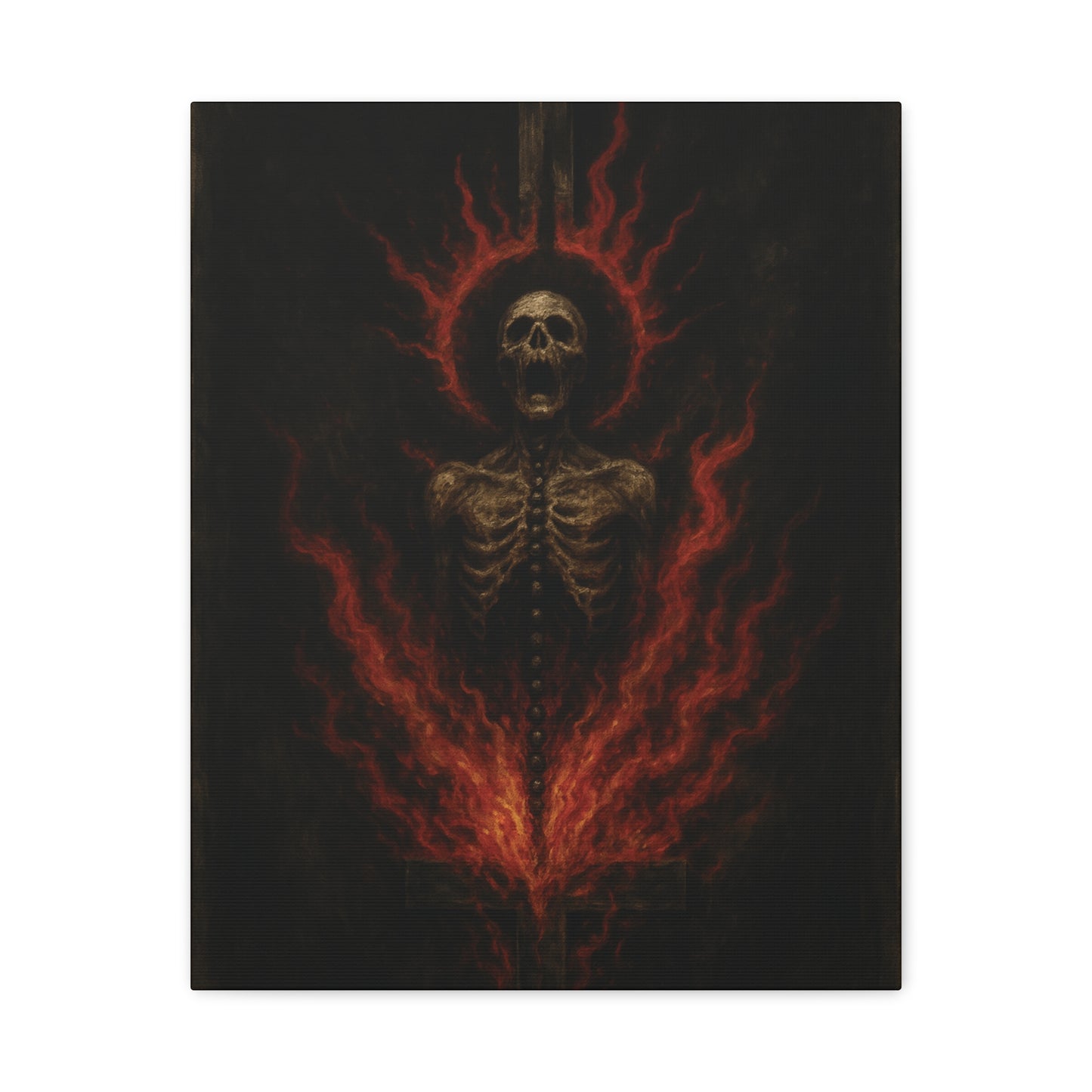 "The Burning Martyr" Canvas Print