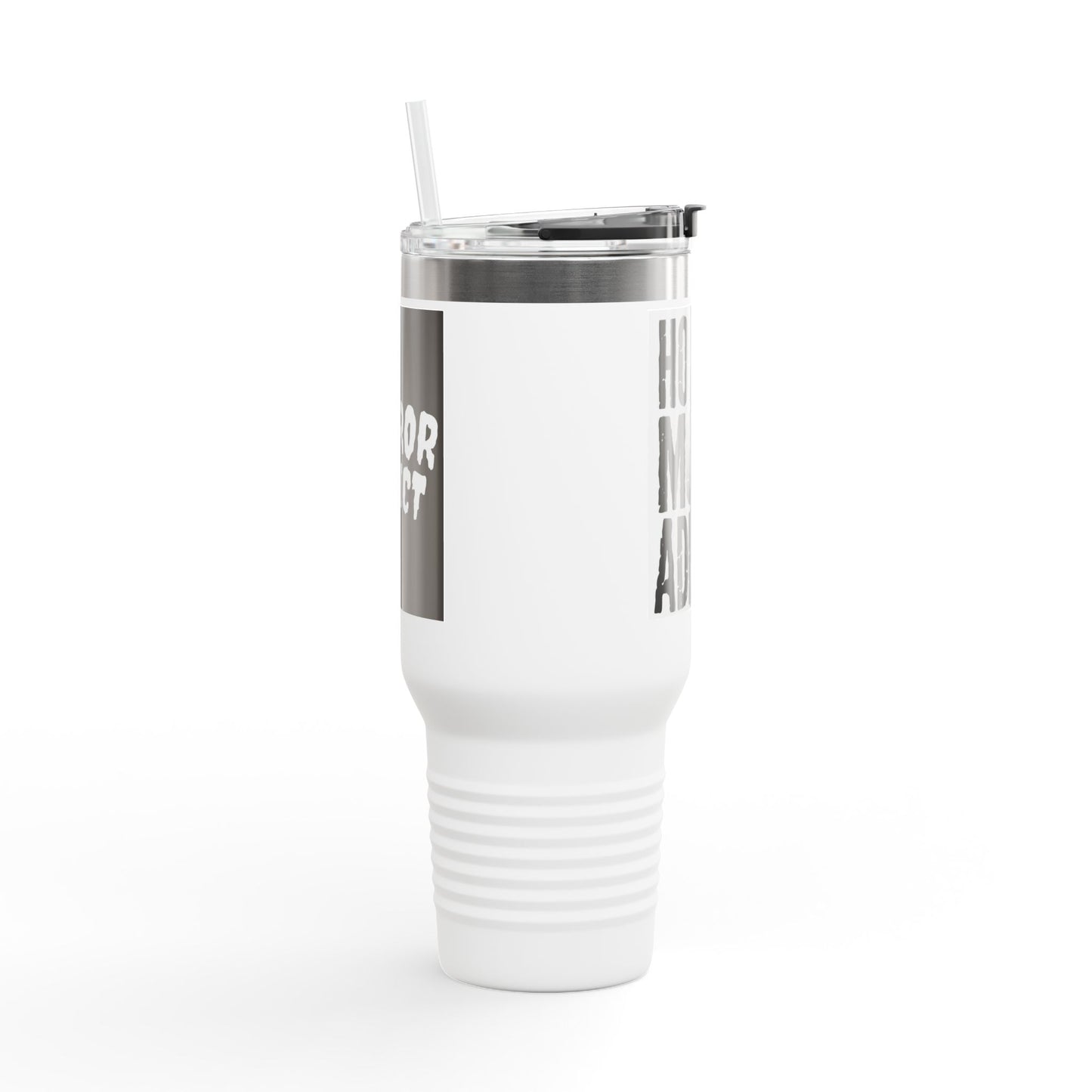 Horror Movie Addict Travel Mug | Insulated Drink Container | Gift for Horror Fans, Movie Lovers, Halloween, Unique Merchandise