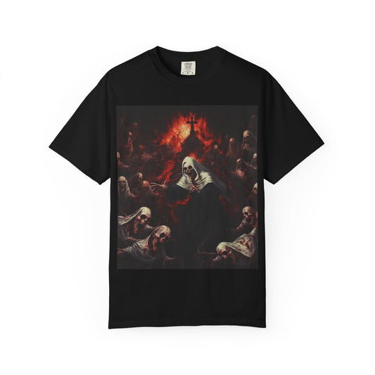 Fire with Disfigured Nuns T-shirt