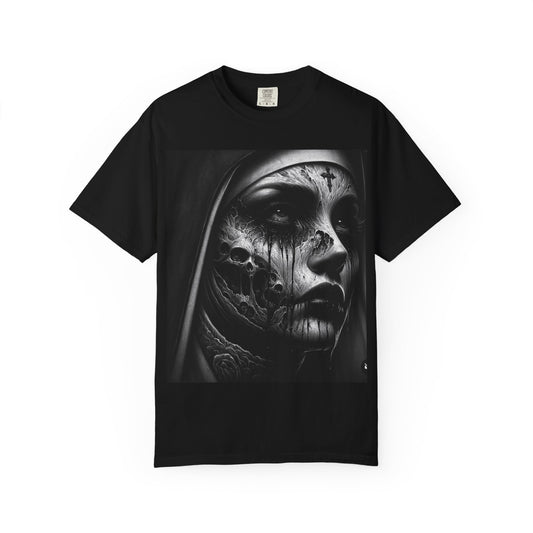 Gothic Nun Graphic T-shirt, Unisex Apparel, Edgy Fashion, Alternative Clothing, Unique Gift for Halloween, Music Festivals, or Everyday Wear