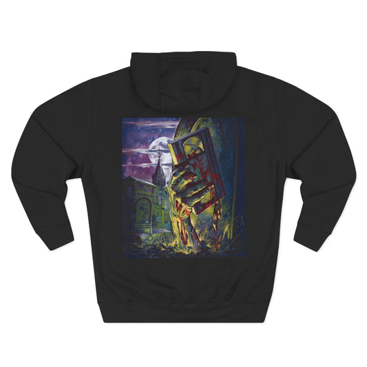 Gothic Artwork Fleece Hoodie | Obsidian Veil | Cozy Streetwear, Graphic Hoodie, Unisex Hooded Sweatshirt