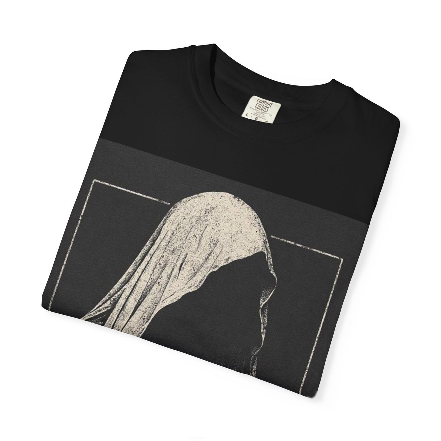 Gothic Hooded Skeleton Graphic T-Shirt, Unisex Tee, Alternative Fashion, Halloween Apparel, Casual Streetwear