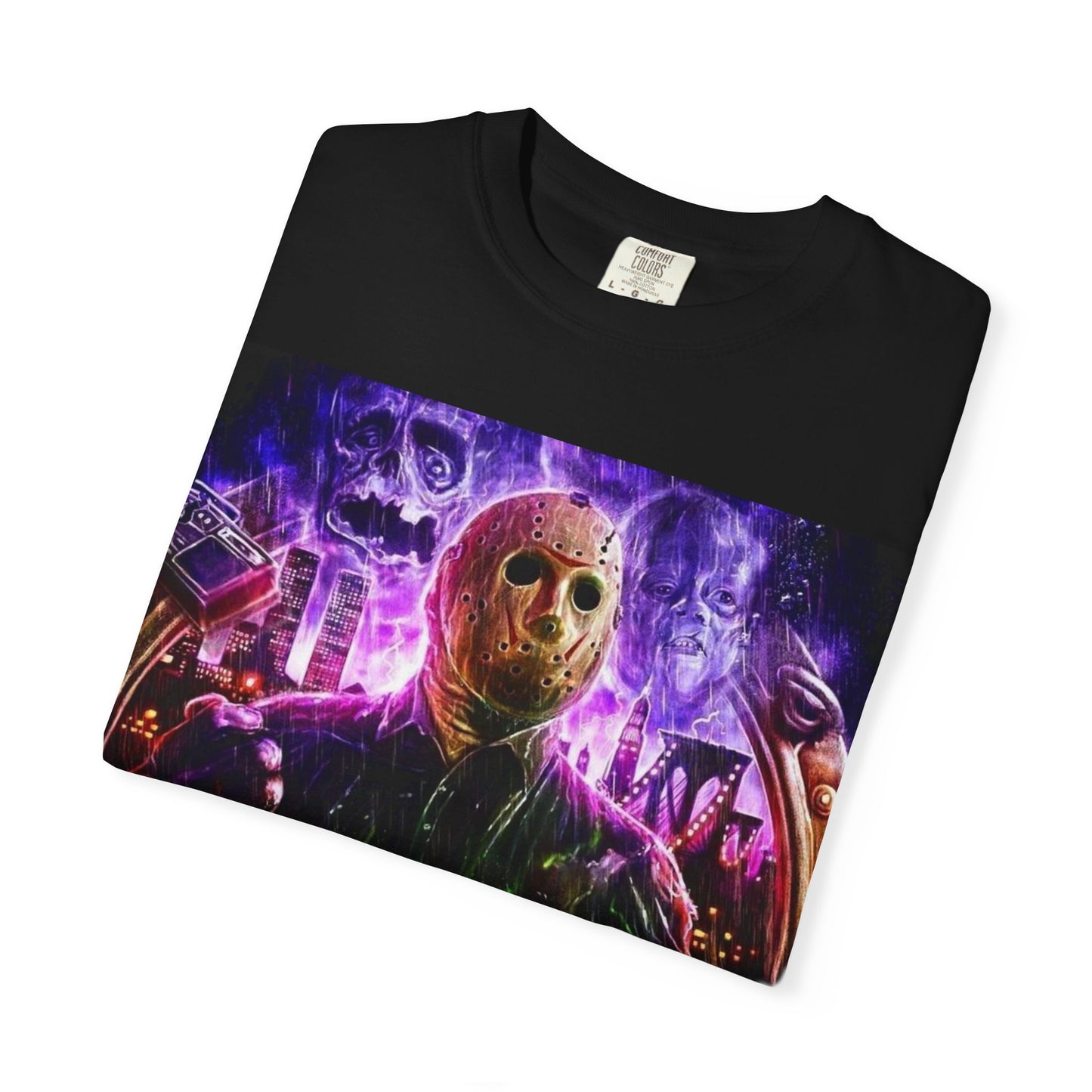 Obsidian Veil  Psychedelic Jason Vorhees Graphic T-Shirt, Unisex Tee