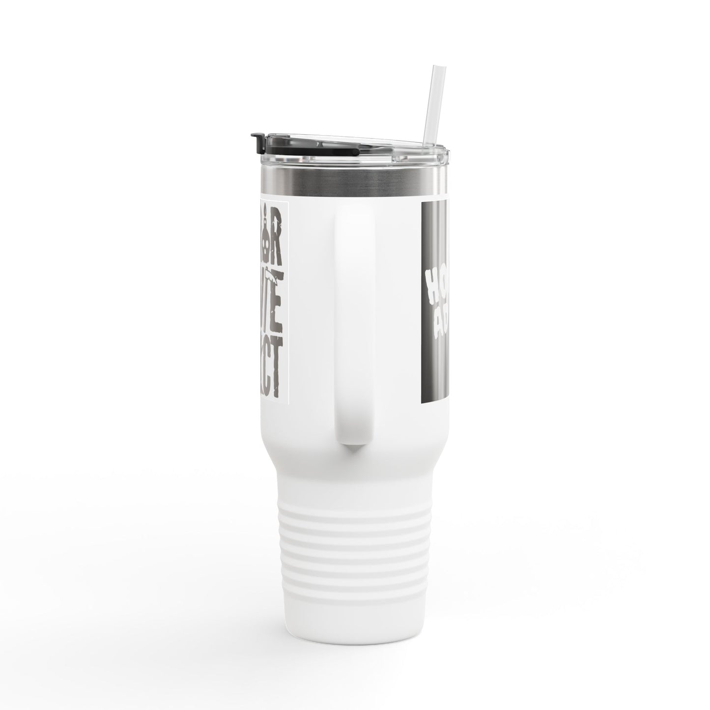 Horror Movie Addict Travel Mug | Insulated Drink Container | Gift for Horror Fans, Movie Lovers, Halloween, Unique Merchandise