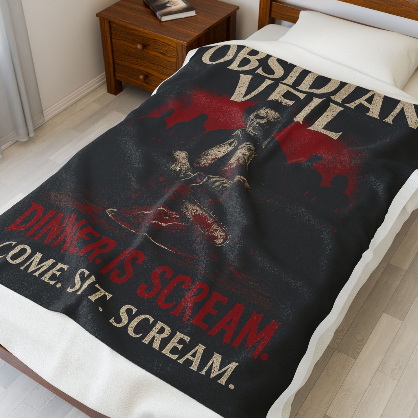 "Dinner. Is. Scream." Velvet Blanket