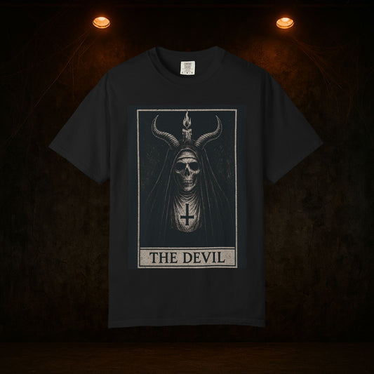 Gothic The Devil T-Shirt, Unisex Band Shirt, Dark Aesthetic Tee, Unique Gift for Halloween, Alternative Fashion Wear