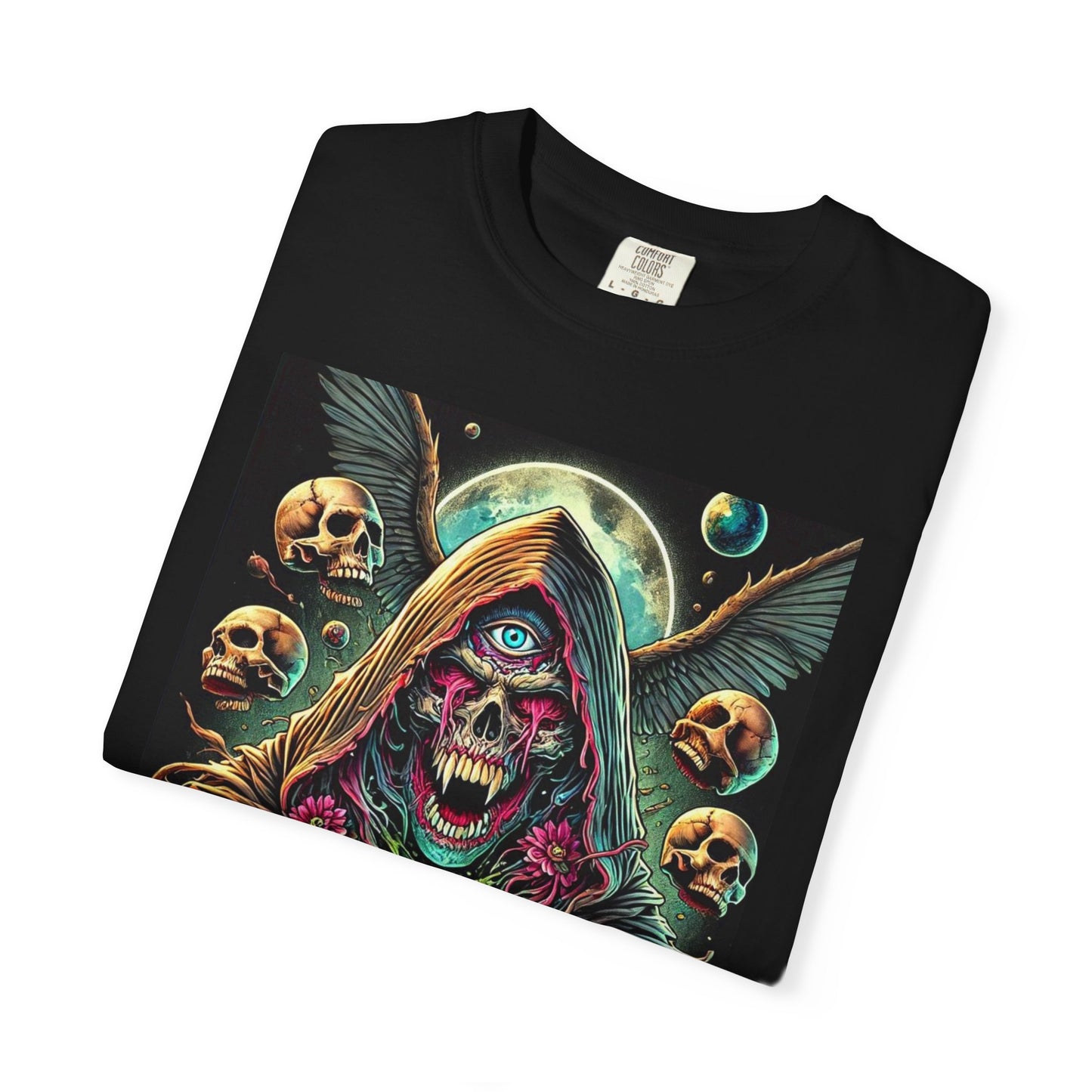 Dark Mystic Unisex T-Shirt, Vintage Skull Tee, Eyeball Graphic Shirt, Gift for Halloween, Alternative Style Apparel