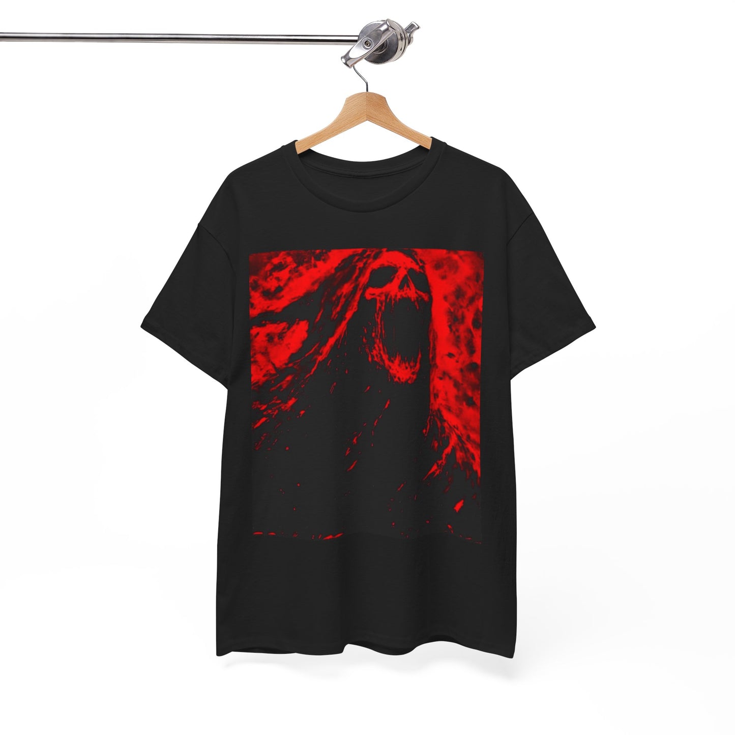 Gothic Horror Unisex Heavy Cotton Tee, Skull Shirt, Halloween Gift, Alternative Fashion, Band Merch, Spooky Tee