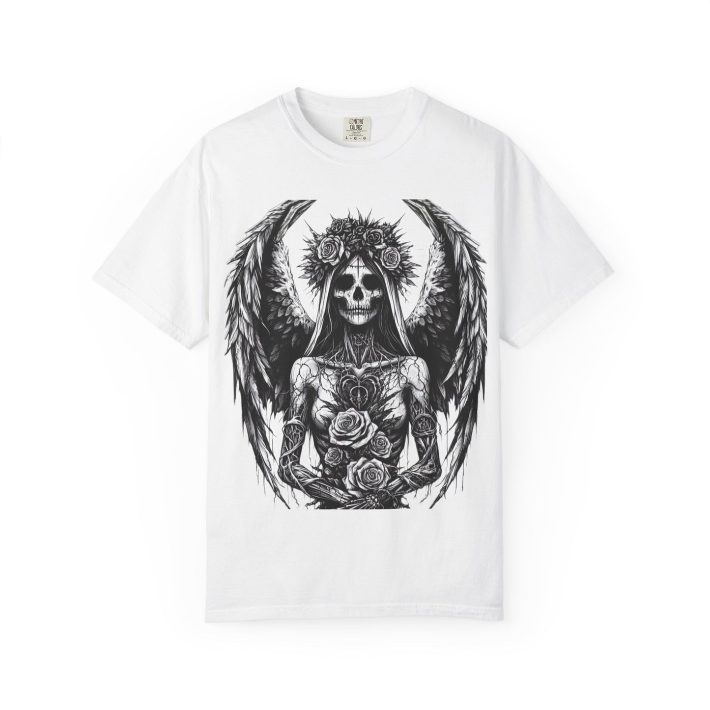 Gothic Dead Bride Bohemian Skull T-Shirt | Goth Style Tee, Unisex Graphic Top, Festival Wear, Alternative Fashion, Edgy Casual