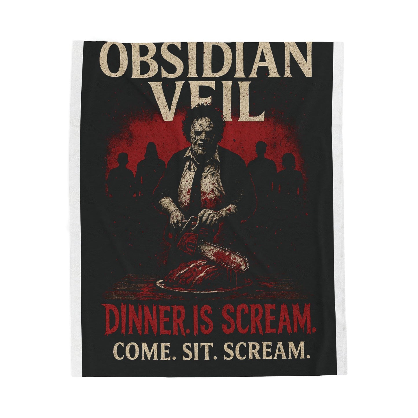 "Dinner. Is. Scream." Velvet Blanket