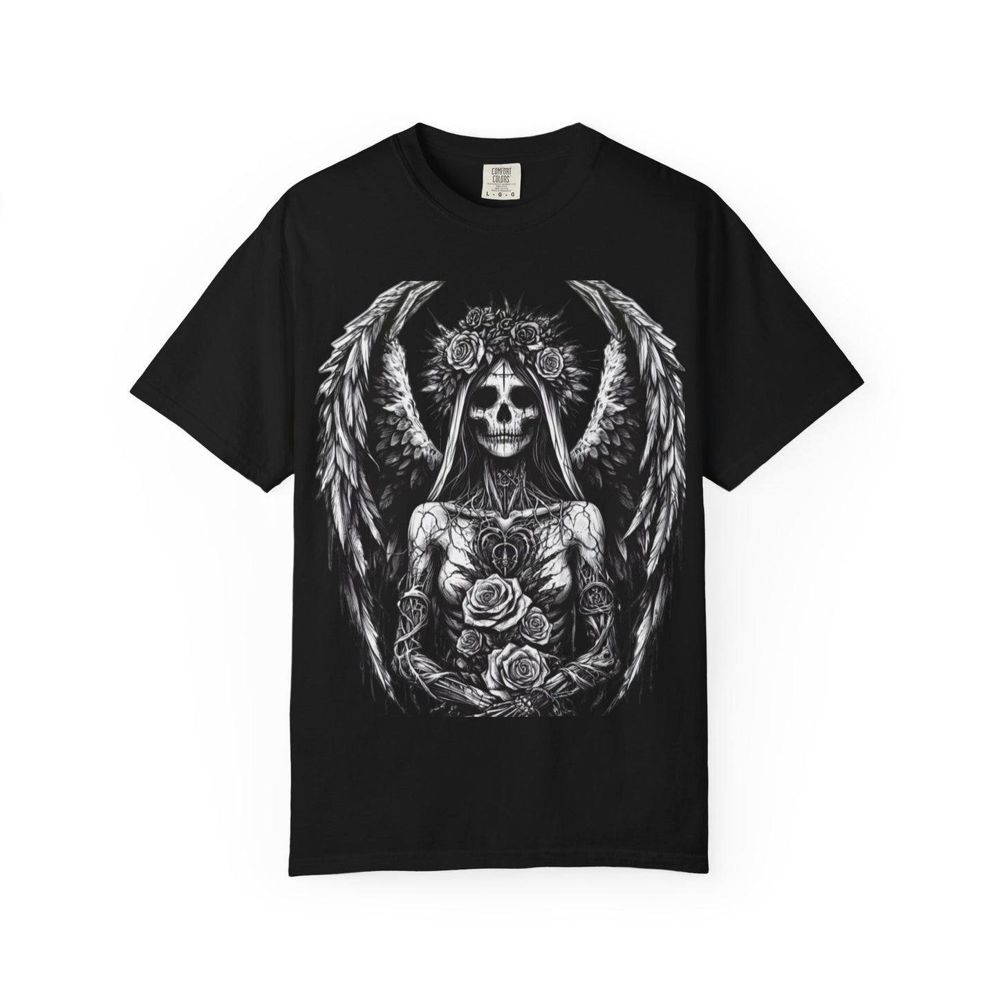 Gothic Dead Bride Bohemian Skull T-Shirt | Goth Style Tee, Unisex Graphic Top, Festival Wear, Alternative Fashion, Edgy Casual