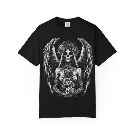 Gothic Dead Bride Bohemian Skull T-Shirt | Goth Style Tee, Unisex Graphic Top, Festival Wear, Alternative Fashion, Edgy Casual
