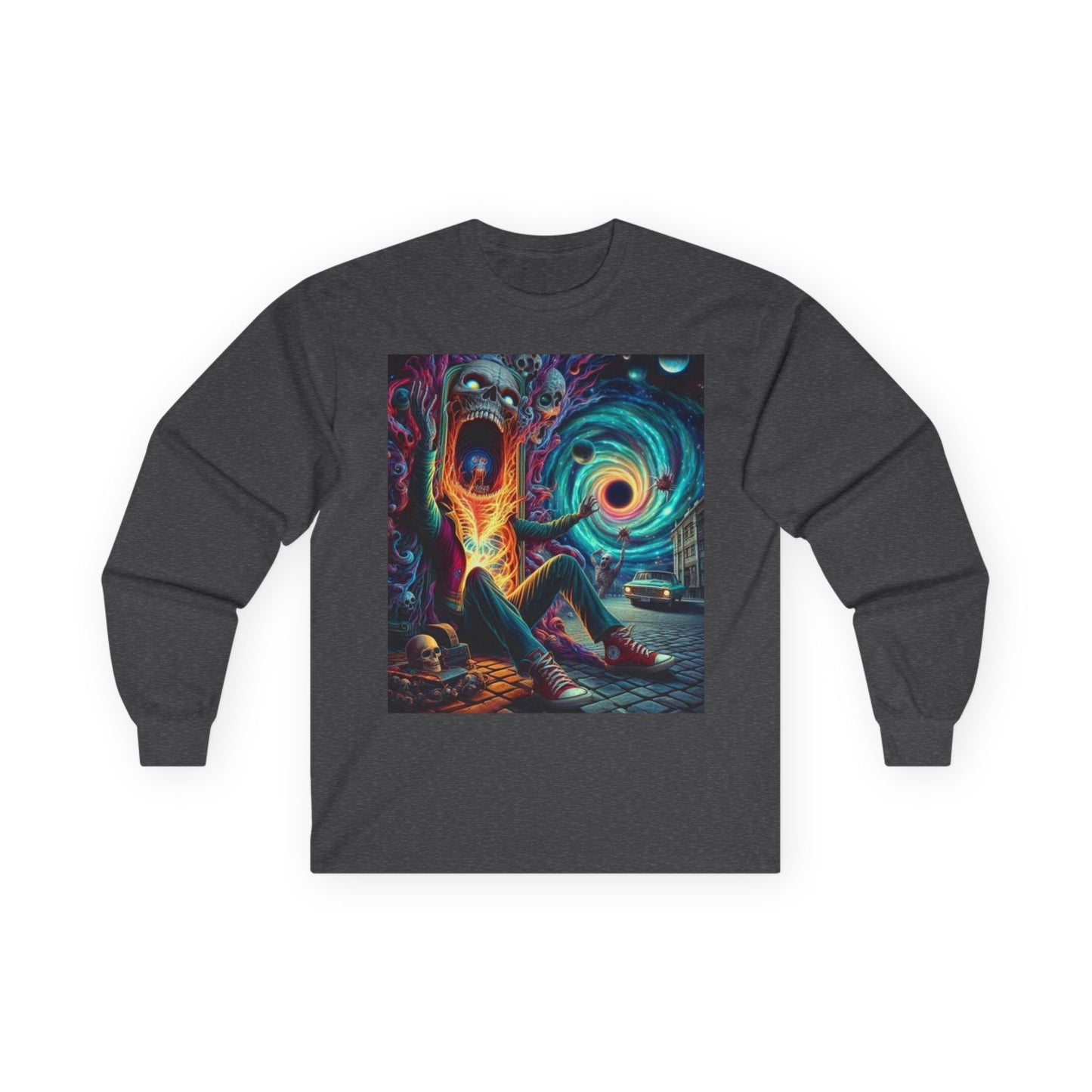 Unisex Graphic Long Sleeve Tee - Cosmic Chaos Design